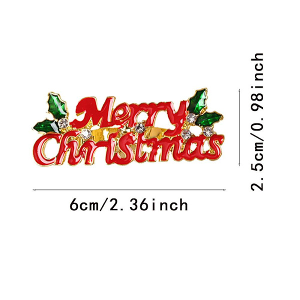 ##/6 Stykke Jule Servietringe - Glædelig Jul, Unikke Servietringe ##/