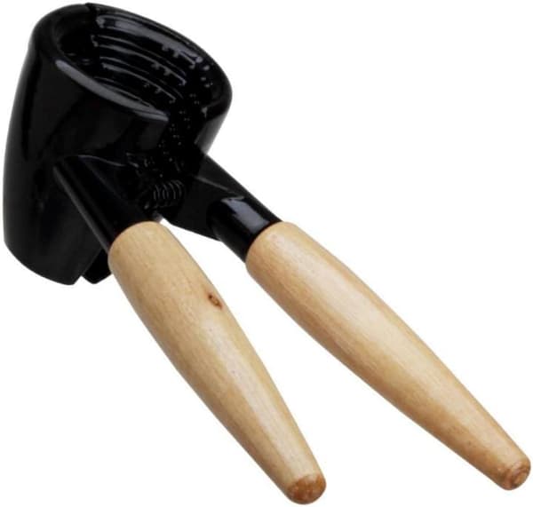 Pähkinänsärkijä ja pullonavaaja, pähkinäpuristimen ja pullonavaajan yhdistelmä, puinen kahva (17*7*5.8cm)