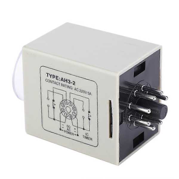 AH3-2 Tidsrelä Mini Fördröjningskontroller Timer AC 220V för Automatiskt Kontrollsystem 60S