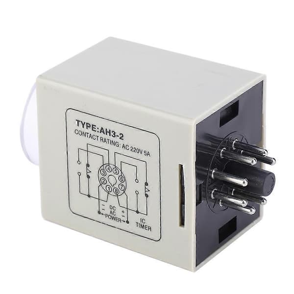 AH3-2 Tidsrelé Mini Forsinkelseskontroller Timer AC 220V for Automatisk Kontrollsystem 60S