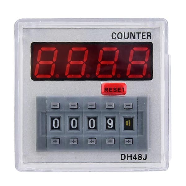 DH48J-A Digital Räknare Fördröjningstidsrelä LED-Display 1-999900 11-Pin (220VAC)