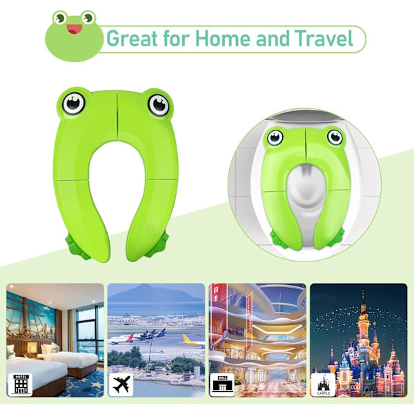 Baby Toalettforhøyer, Reisetoalettforhøyer, Foldbar Barnetoalett