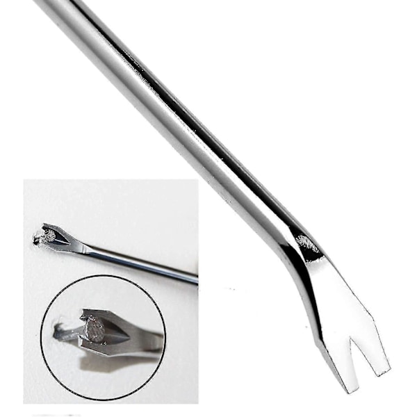 2 st U-formade nagellyftare (blå armbåge), U-formad skruvmejsel, nagellyftande batch, nagel-pri