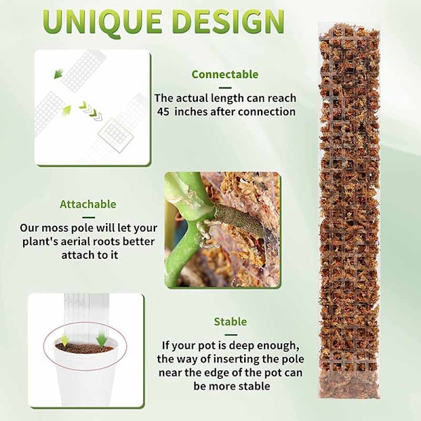 ##/Stykke Plante Plast Mos Pæl til Plante Støtte og Sphagnummos Støtte##/