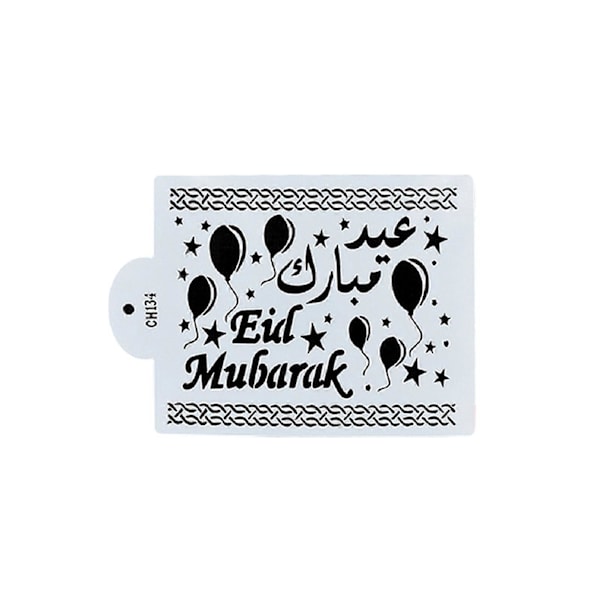 JiKaiX Kage Stencils Genanvendeligt Bage Dekoreringsværktøj DIY Spray Maleri Skabelon til Fondant Sukkerpasta Kaffe A