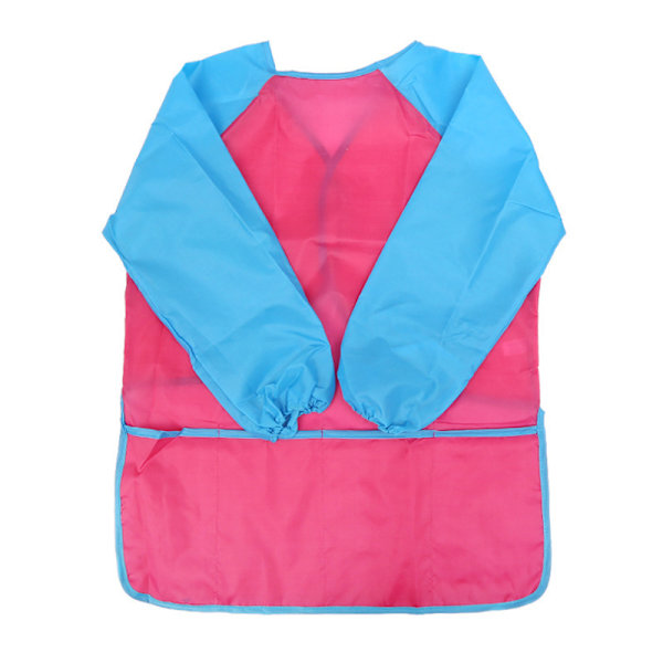 ##/2 st Målarförkläden Smock Långärmad Förkläde Barn 2-8 År (Röd)##/
