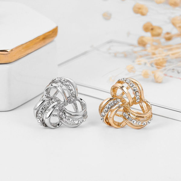 ##/2 halsduksringar i legering med diamant##/