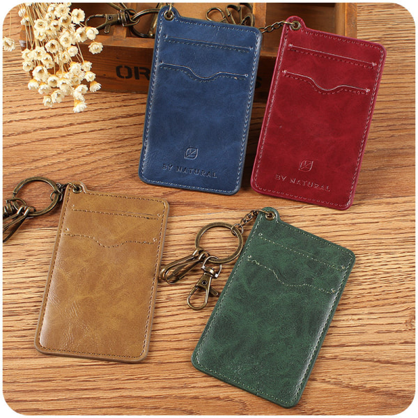 3 Cards Women Credit Card Holder with Slim Leather Slots Automat