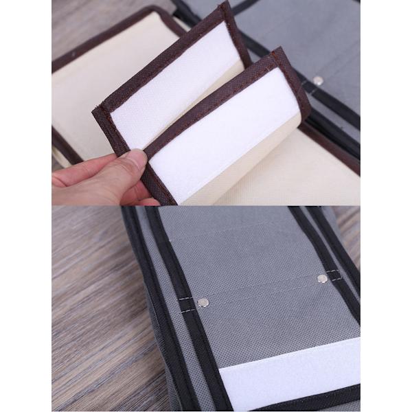 120 * 30 * 15cm Vikbart Skoställ i Non-woven Tyg (Beige och Brun) -