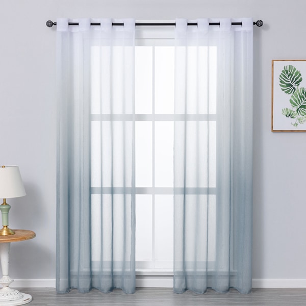 ##/Gardinkrokar (2 stycken) transparent gradient vertikal gardin voile##/