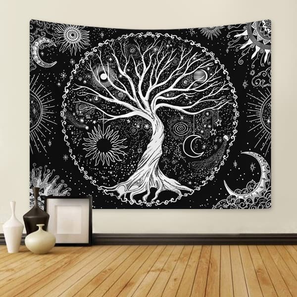 130x150cm Livets Træ Væghængende Tapet til Natur Dekoration