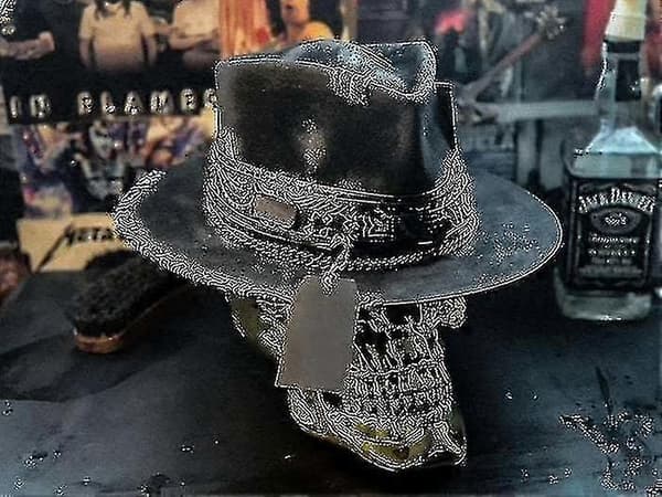 2023 Herre Cowboy Hat Punk Stil Western Cowboy Hat Kranie Hat Hurtig