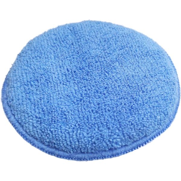 8 voksapplikations puder - i mikrofiber - blå - 12 cm