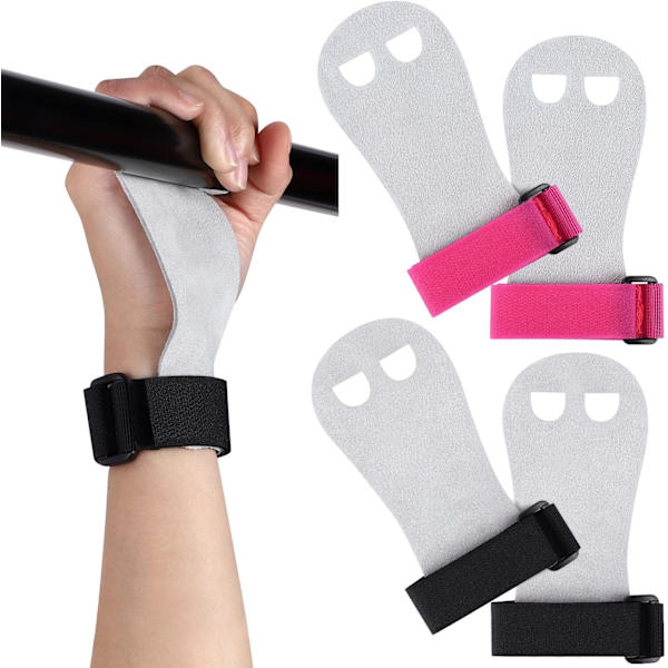 Svarta + Rosa 2 Par Gymnastikgrepp, Grepp för Gymnastik, Gym