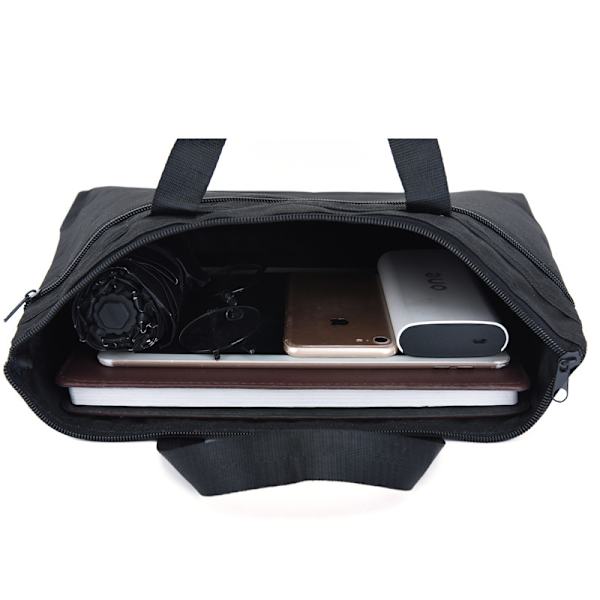 ##/Kontorsdokumentväska Män Briefcase Bärbar Pärm A4 Fil Zip-väska blå##/