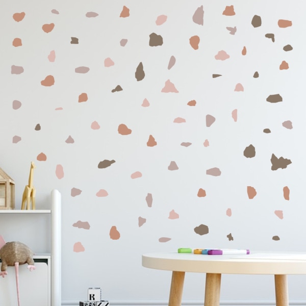 4 stk PVC-klistremerker Froststein Kaffeefarge Veggklistremerker Mural