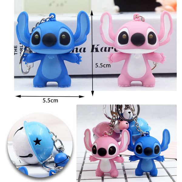 2 kpl Stitch-avaimenperää, Lilo ja Stitch -avaimenperä, Stitch-avaimenperä