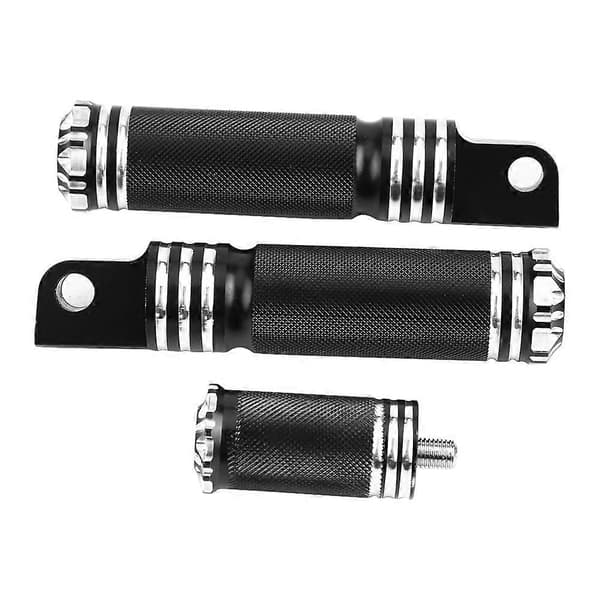 Par Forreste Bageste Motorcykel CNC Fodpinde Gearpedaler Fodstøtte Sort