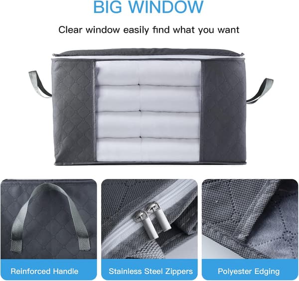 5-pack Klädförvaringsväska 90L, Tjock Nonwoven Klädförvaring