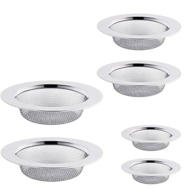 ##/6 stk. Rustfrit Stål Håndvask Si, 11,5 cm Aftapningsfilter, Håndvask Si##/