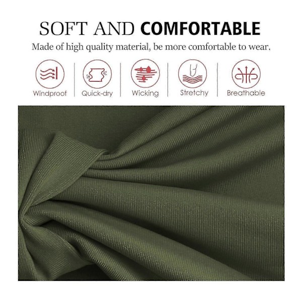 Hårband för damer, multifunktionellt hårband, multi-styl Military green