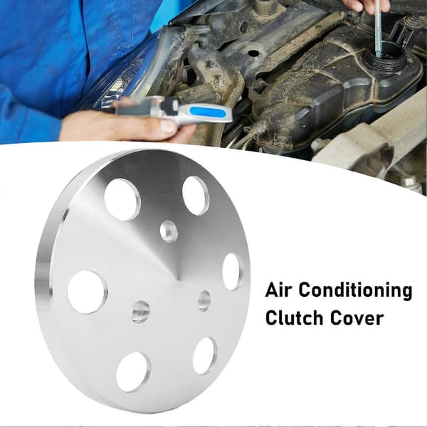 Luftkonditionering AC Kopplingskåpa Kit Metall Hög Hållfasthet 8847 för Sanden 508 Kompressor Silver