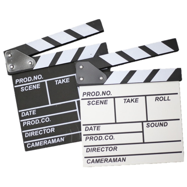 Hvid Cinema clapperboard Hollywood Film scene clapperboard Decor