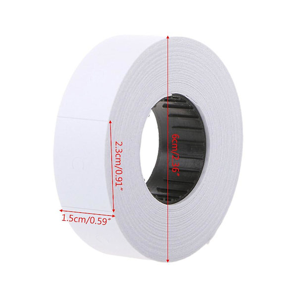 Prismærker 10 Ruller Dobbelt Række Papir Etiket Markering Sticker Supermarked Praktisk