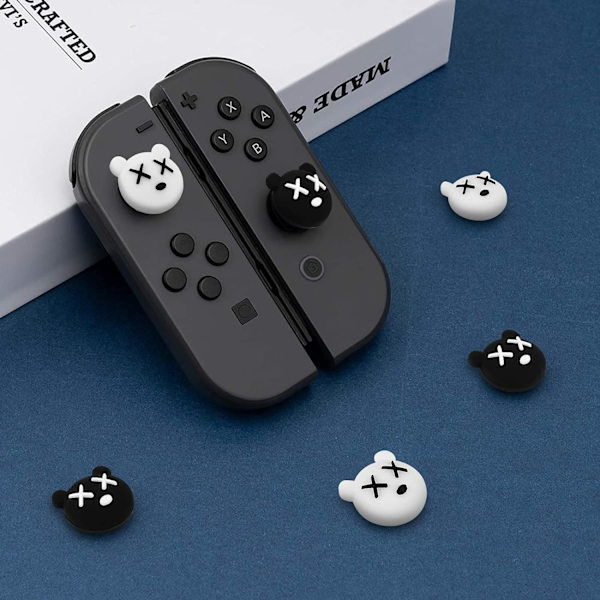 Svarta och vita björngrepp (4 st) Hattar Kompatibla med Switch & Sw