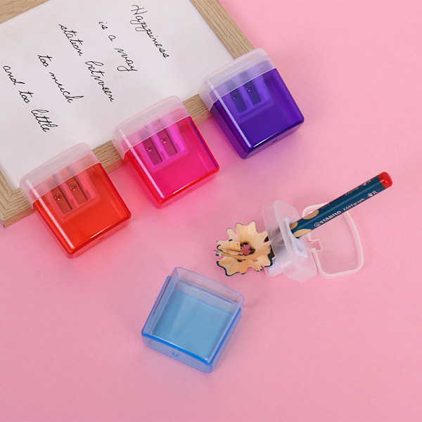 6 st Dubbla Pennavässare, Färgglada Plastpennavässare