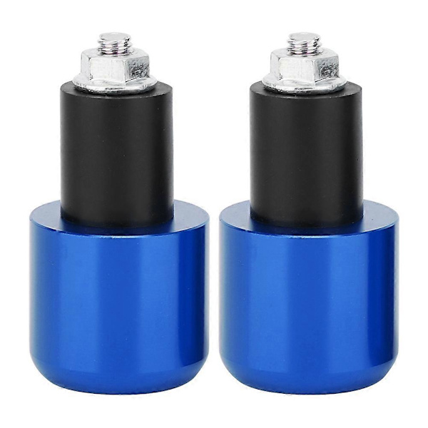 2 stk. Motorcykel Modifikation Tilbehør Styr Ende Prop til 22 mm Diameter Styr (Blå)