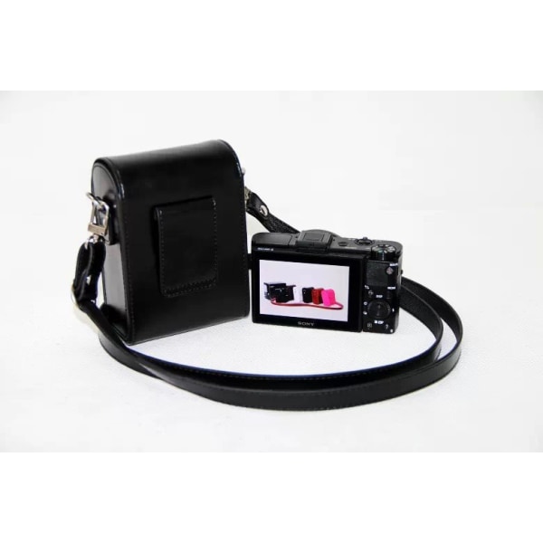 #Skinnkameraveske med stropp for Sony Cyber-Shot DSC-RX100 VII DSC-RX100 VI DSC-RX100 V DSC-RX100 IV Kamera er ikke inkludert#