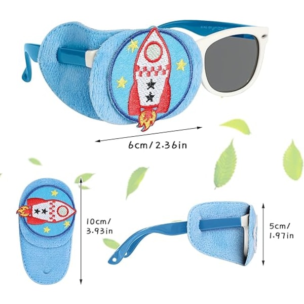 Børneøjenplaster 2 stk (blå), medicinsk øjenplaster Til ortho