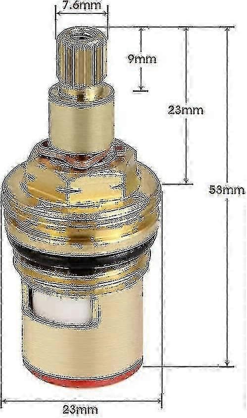 2 stk. keramisk skivehode, keramiske patroner, universell erstatning for messingkran 20 hakk X 53 mm