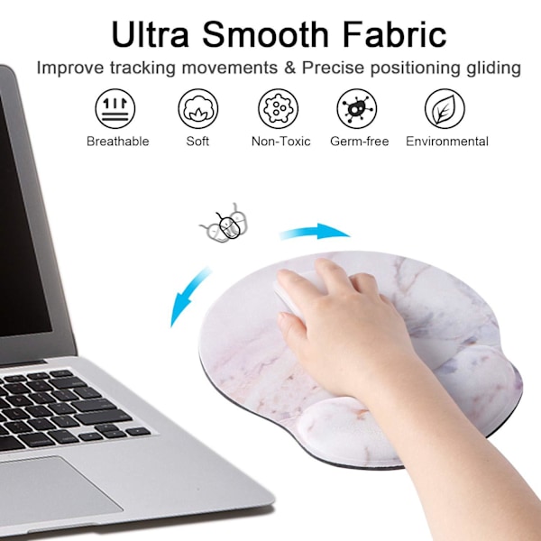 Ergonomisk Musmatta - Spelmusmatta med Gel-handledsstöd, Comfo