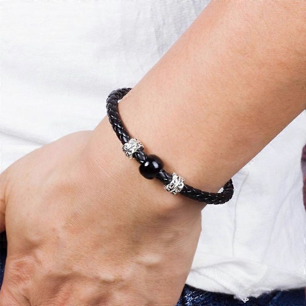 Flätat armband i konstläder Micro USB Type-C Laddningskabel Data Synk Sladd Micro USB