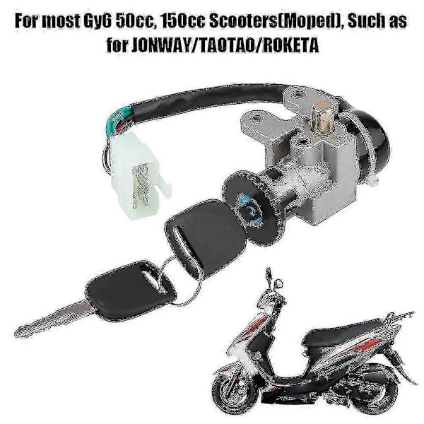 Tändningslås Nyckel Lås Tanklock Set För Gy6 50cc Jonway Taotao Roketa Scooter Moped