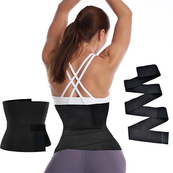 ##/Wrap Waist Trainer til Kvinder Wrap Waist Træningsbånd Sports Korset Sort##/