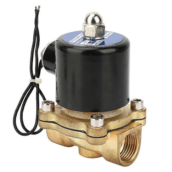 DN25 Messing Normalt Lukket Elektrisk Magnetventil Til Vand Olie Gas DC24V