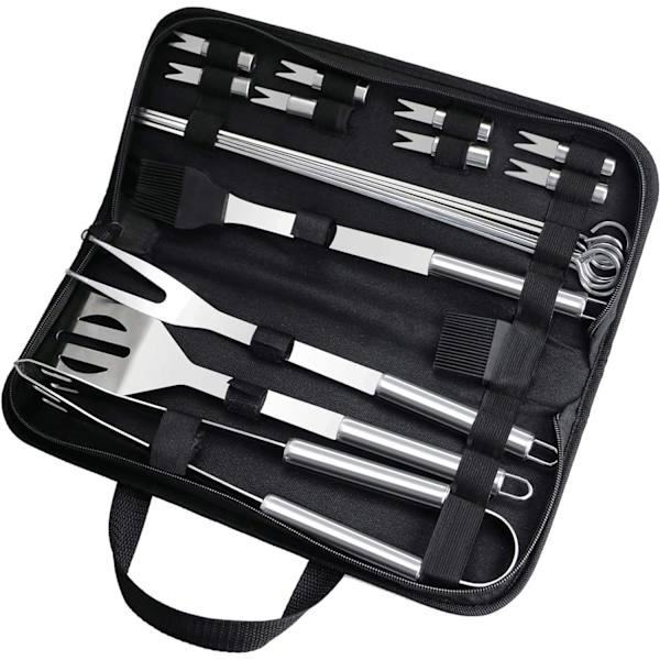 20-dels BBQ-set, Rostfritt Stål Grilltillbehör