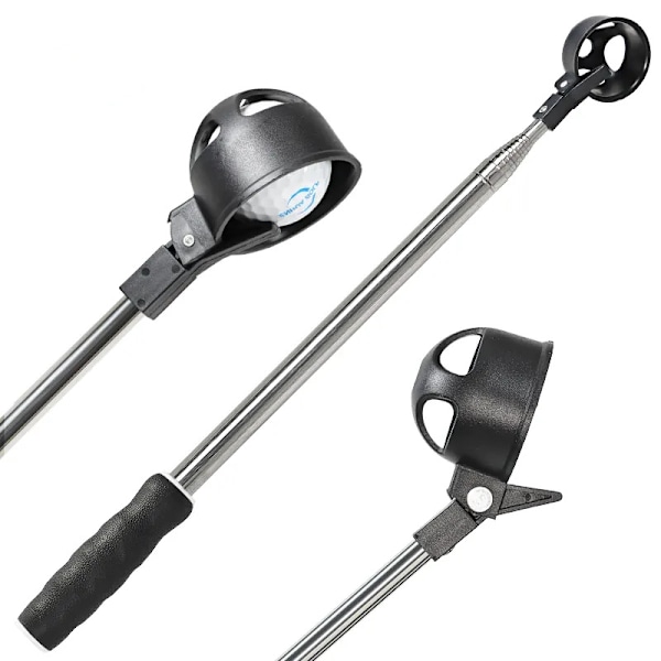 ##/1 Teleskopisk Golfboldopsamler i Rustfrit Stål til Vand med Golfbold-Putter-Greb Golf Tilbehør Golf Gave til Mænd##/