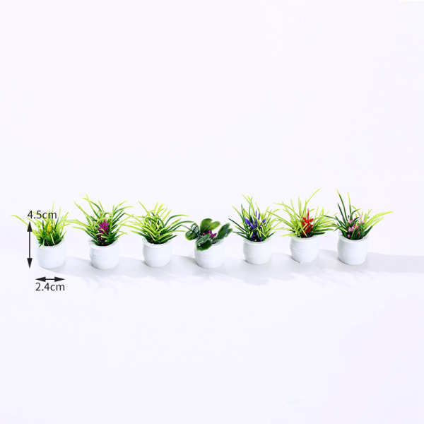 14 st Miniatyrväxter Bonsai 1:12 Mini Krukväxter