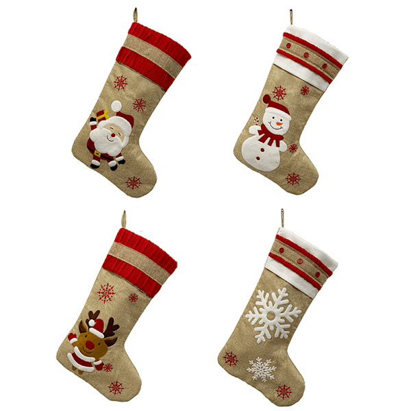 ##/Stycke Personliga Linne Julklappsstrumpor, Hängande Julstrumpor##/