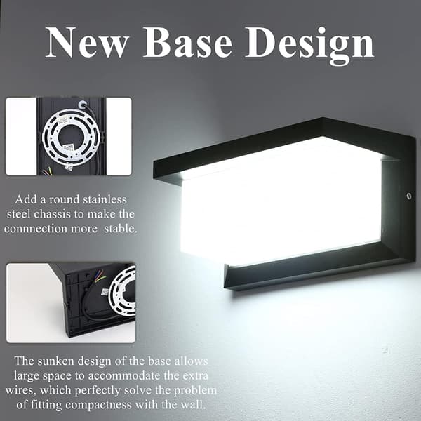 18W Moderne Utendørs Vegglampe LED Vanntett IP66 Aluminium Lys