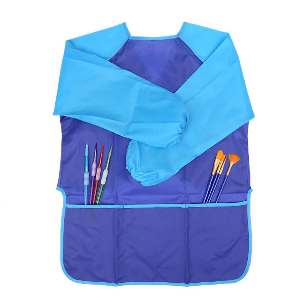 ##/2 st Målarförkläden Smock Långärmad Förkläde Barn 2-8 År (Röd)##/