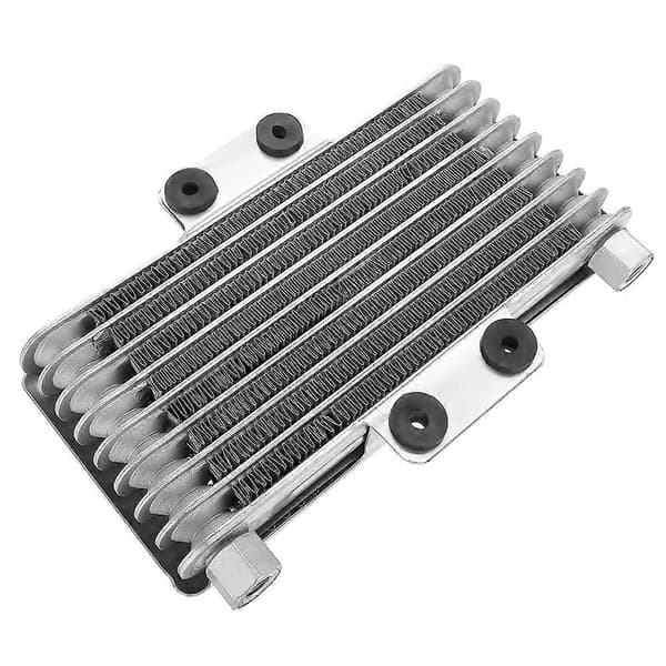 Opgradering 125ml Motorcykel Motorolie Køler Køleradiator til 125CC-250CC Aluminium Sølv