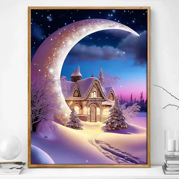 ##/30x40cm DIY Diamantmålning Set för Vuxna och Barn - Snöalvor##/