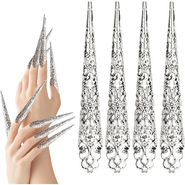 10-pack Fingernagelspets-Kloringar, Antik Drottning Kostym Finger