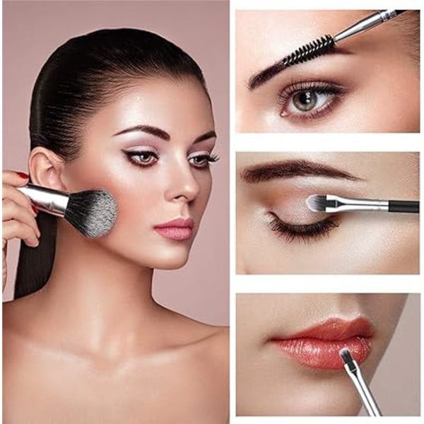 Makeupbørster, 18 stykker Professionelt Makeupbørste Sæt Premium S