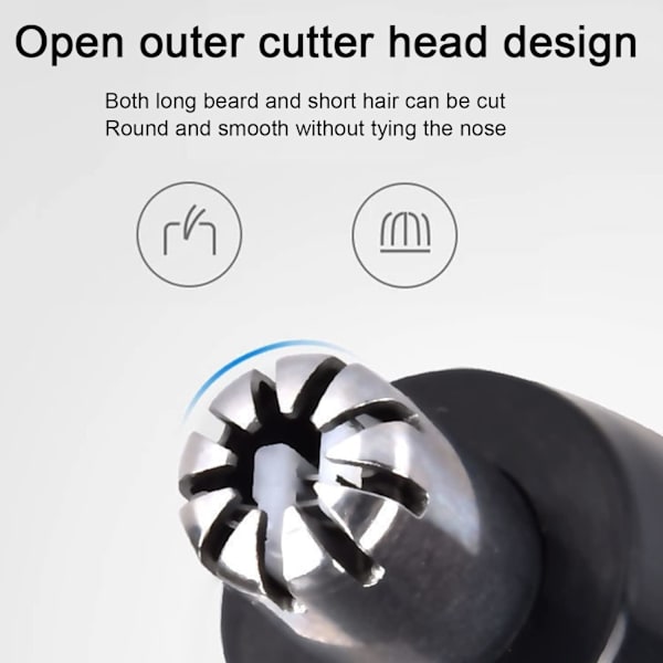Næse- og Ørehårtrimmer (12,8 cm), Elektrisk Næse- og Ørehårtrimmer, USB Genopladelig